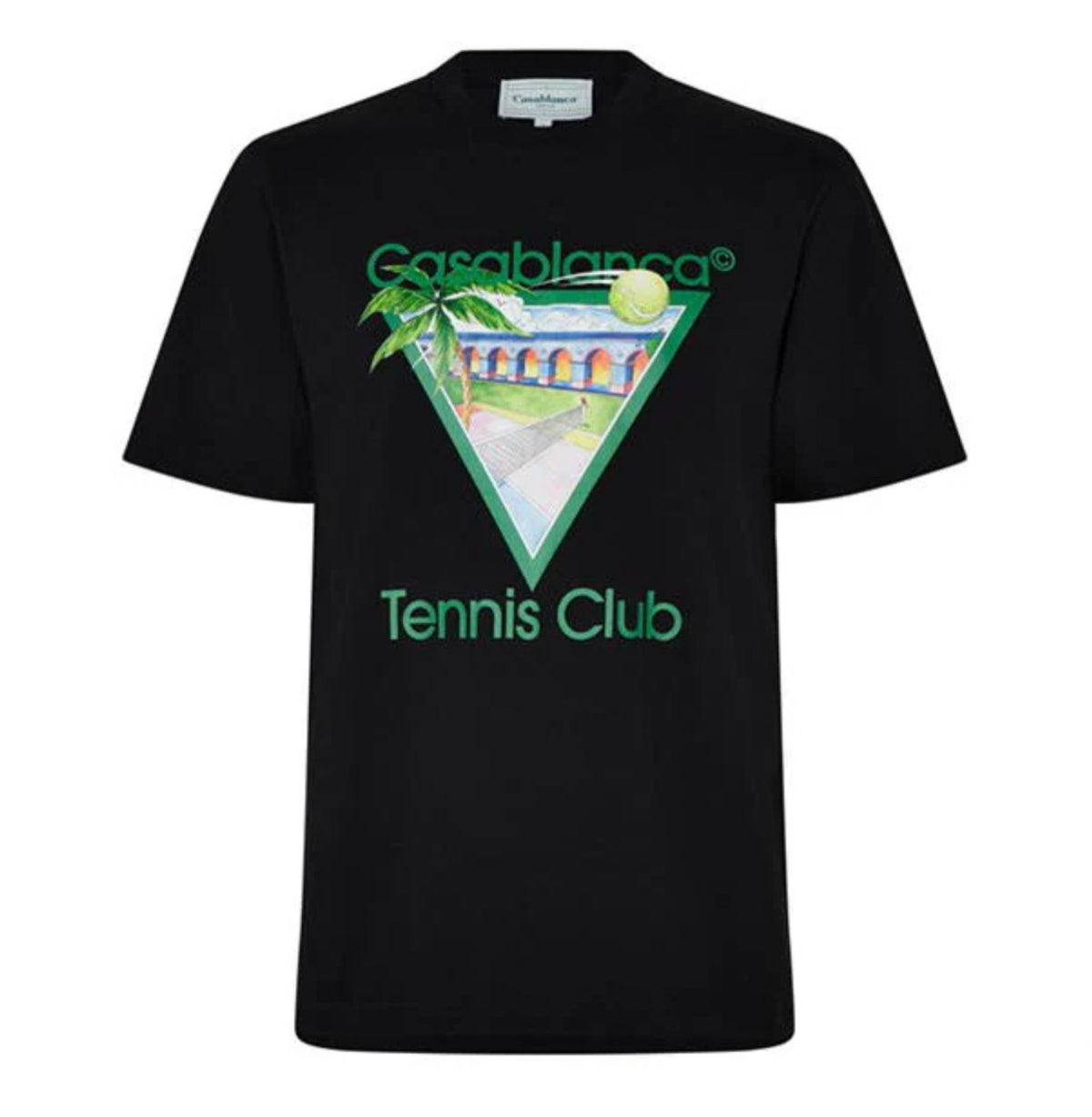 Casablanca “Casa Tennis Club Tee SN00” Black / Green