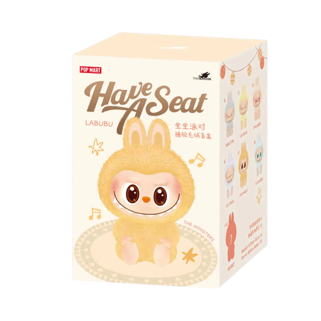 POP MART LABUBU THE MONSTERS HAVE A SEAT SERIES VINYL PLUSH PENDANT - CASE OF 6