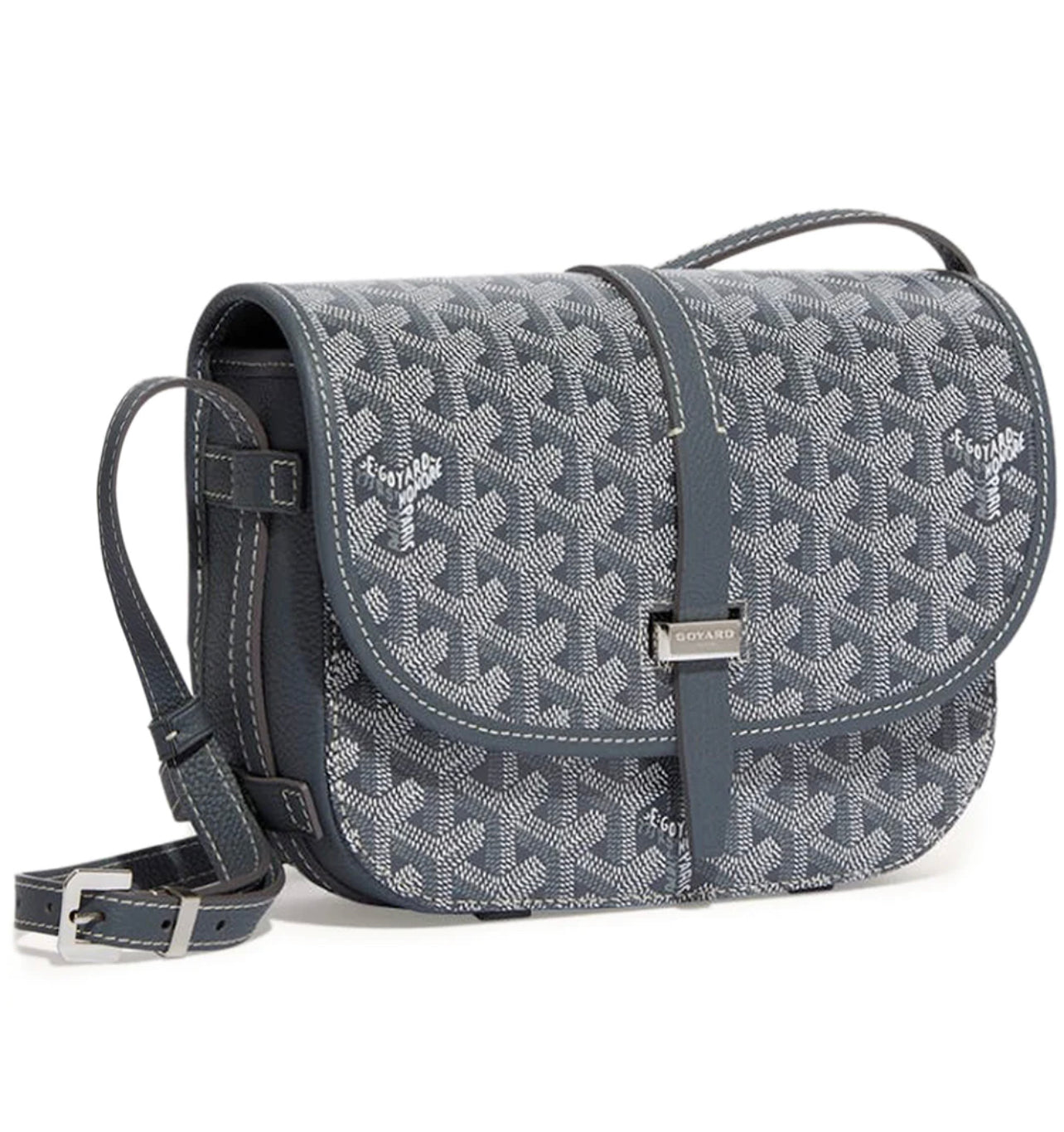 Goyard Goyardine Belvedere II PM Messenger Bag Gray 