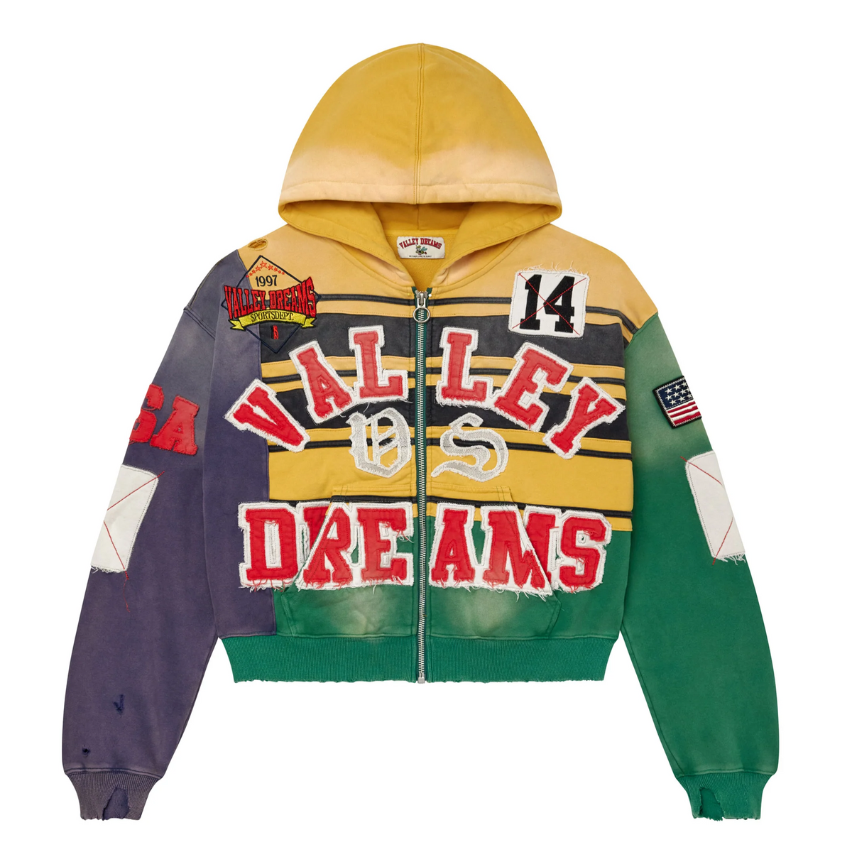 VALLEY DREAMS - VALE FOREVER
COLLAGE ZIP UP (MARDI GRAS)