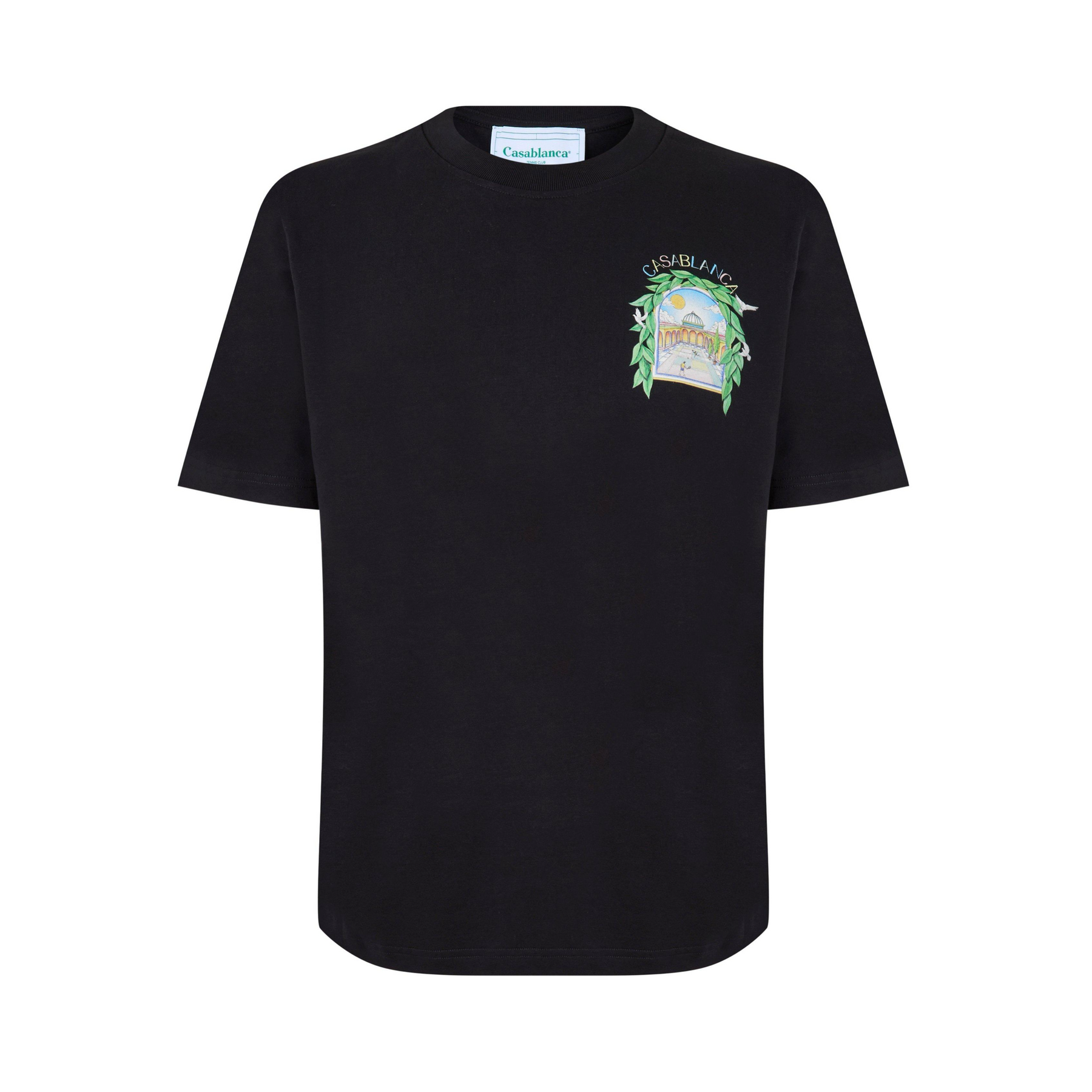 Casablanca Men's Graphic Cotton L'Arche Tennis Club T-Shirt Black
