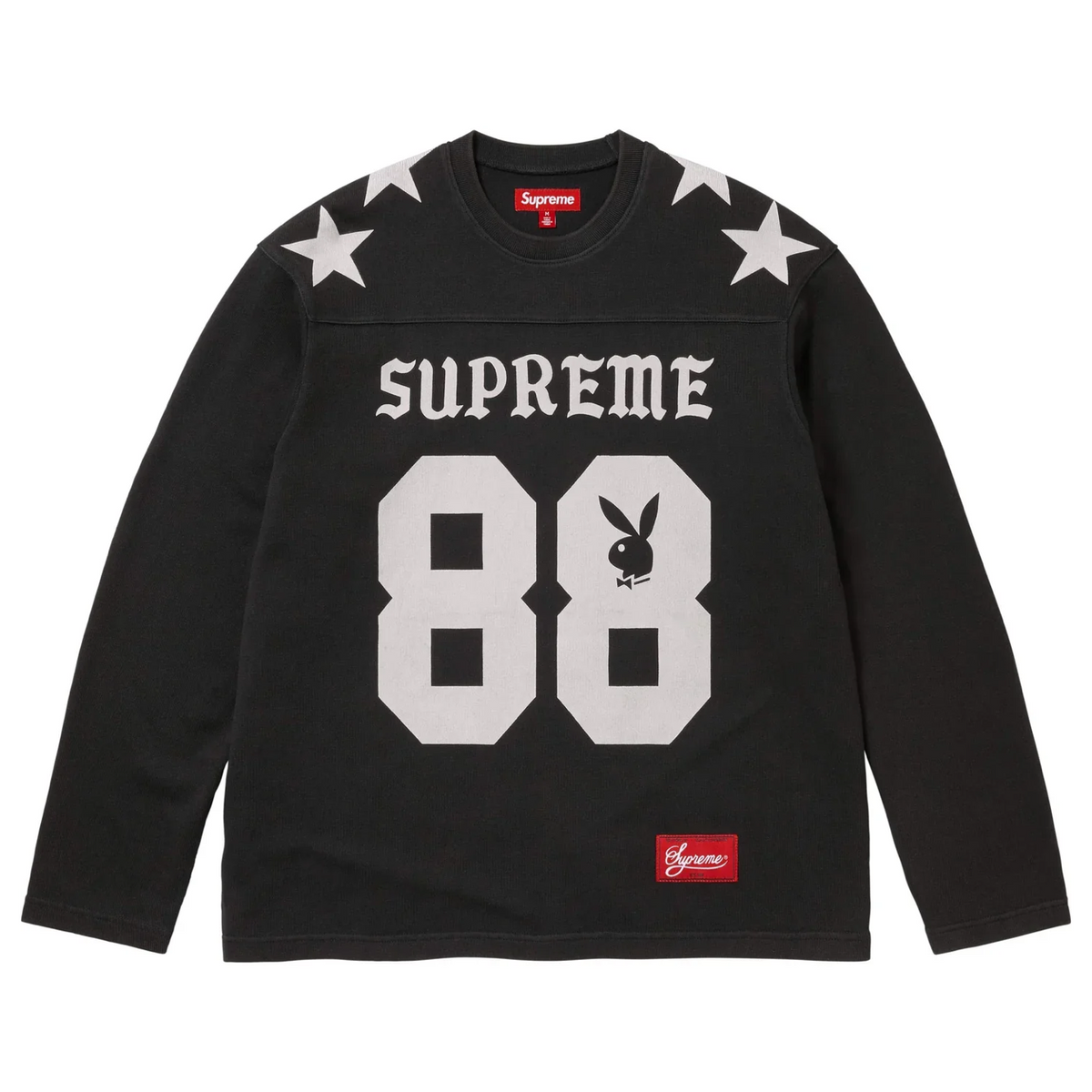 SUPREME PLAYBOY L/S FOOTBALL TOP BLACK