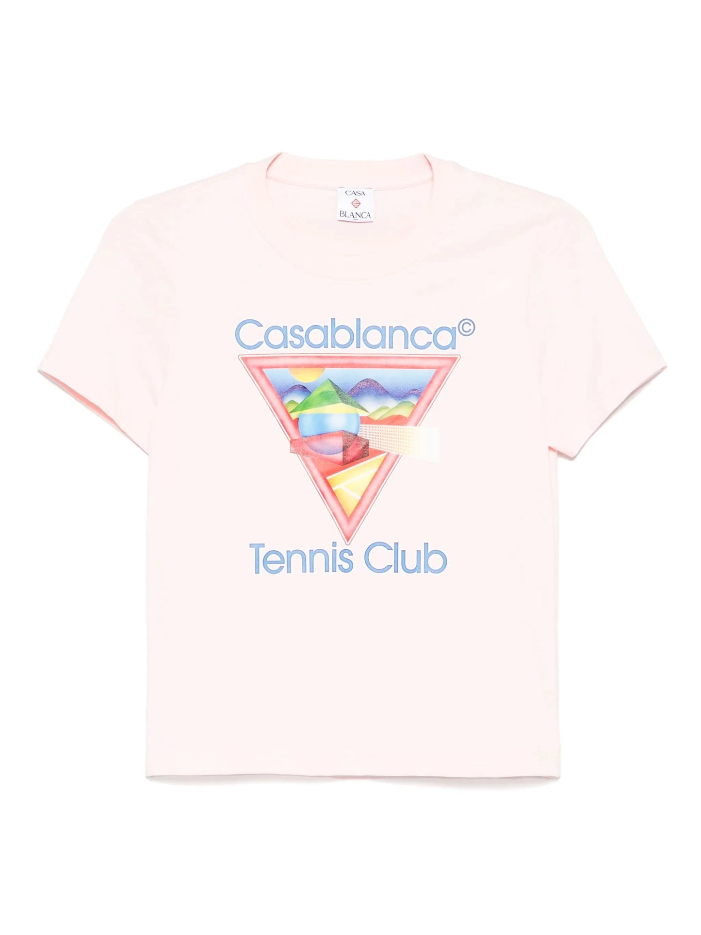 Casablanca Tennis Club Icon Cotton T-Shirt Pink