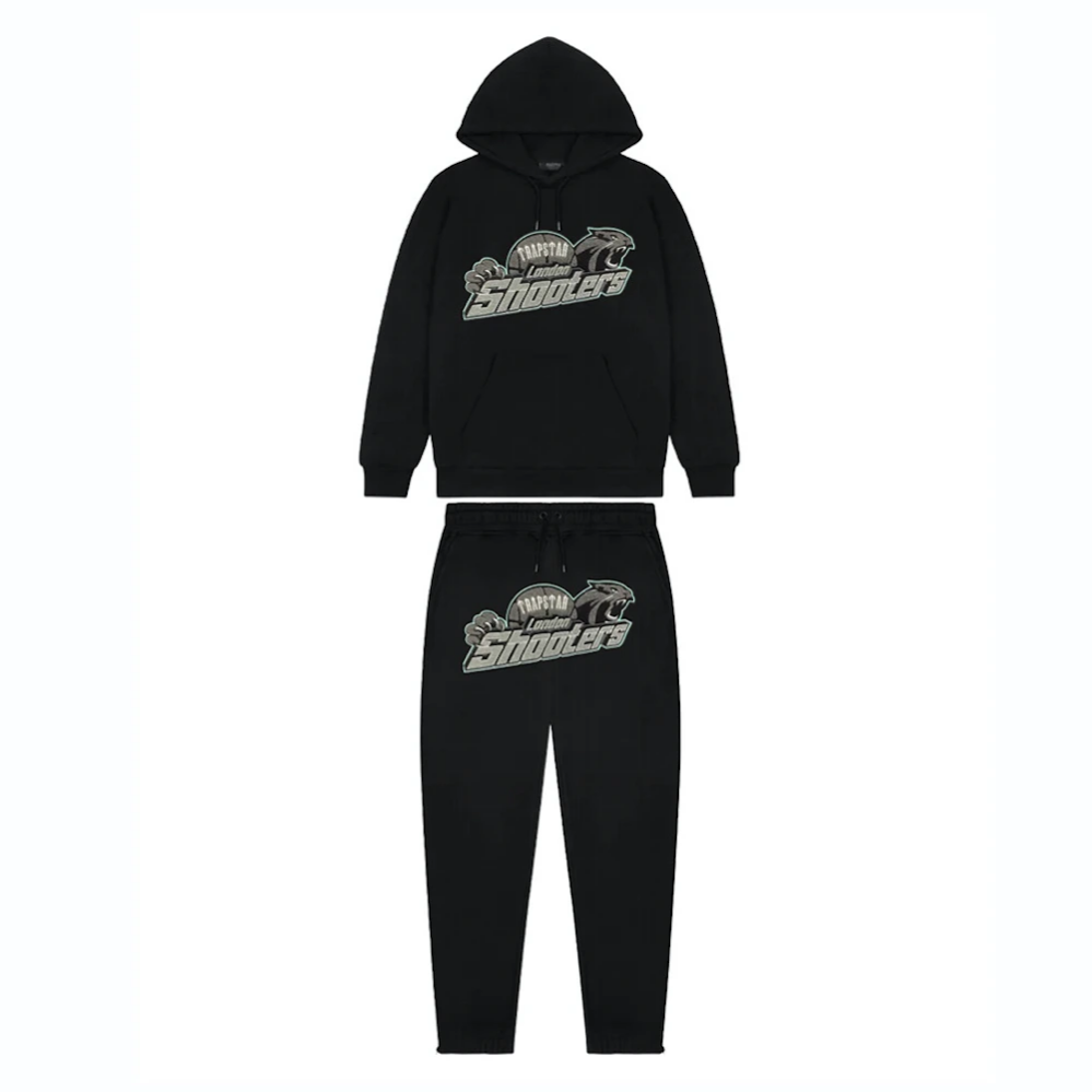 TRAPSTAR SHOOTERS TRACKSUIT - BLACK/TEAL