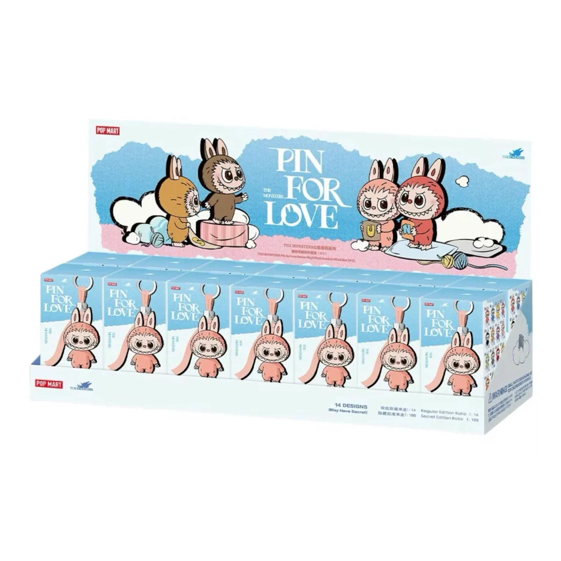 Pop Mart Labubu The Monsters Pin for Love Series Vinyl Plush Pendant (