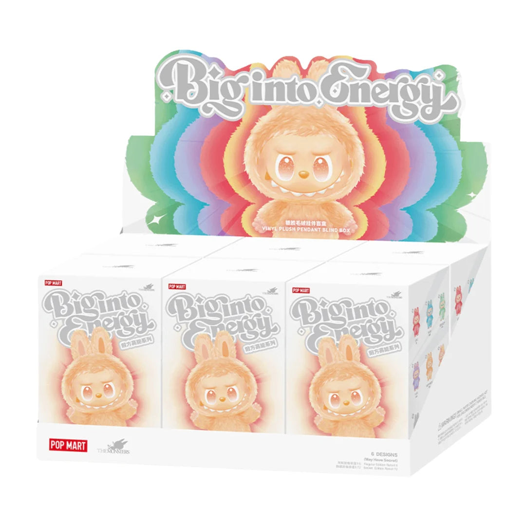 POP MART LABUBU THE MONSTERS BIG INTO ENERGY VINYL PLUSH BLIND BOX SINGLE