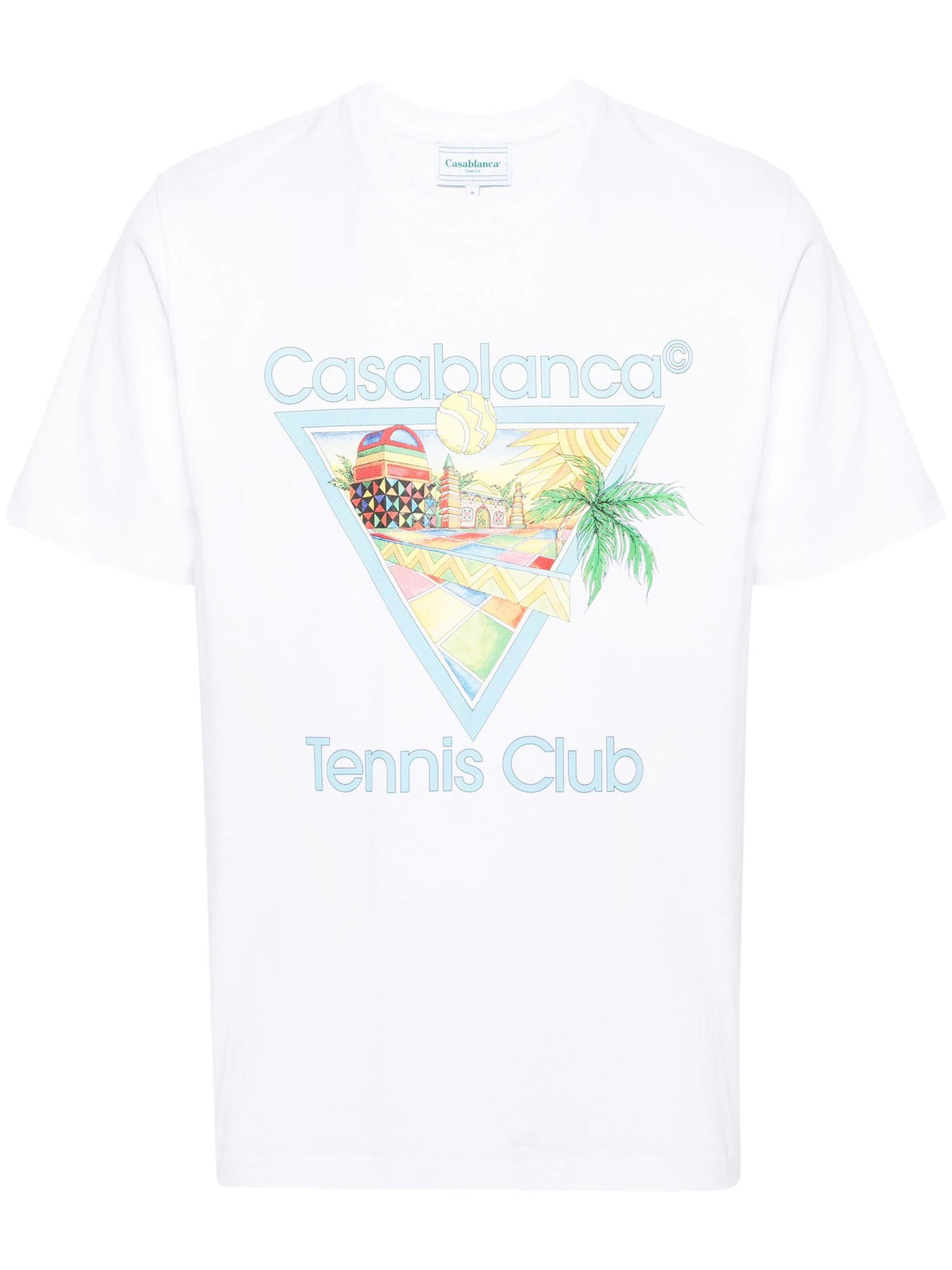CASABLANCA Afro Cubism Tennis Club Printed T-Shirt White