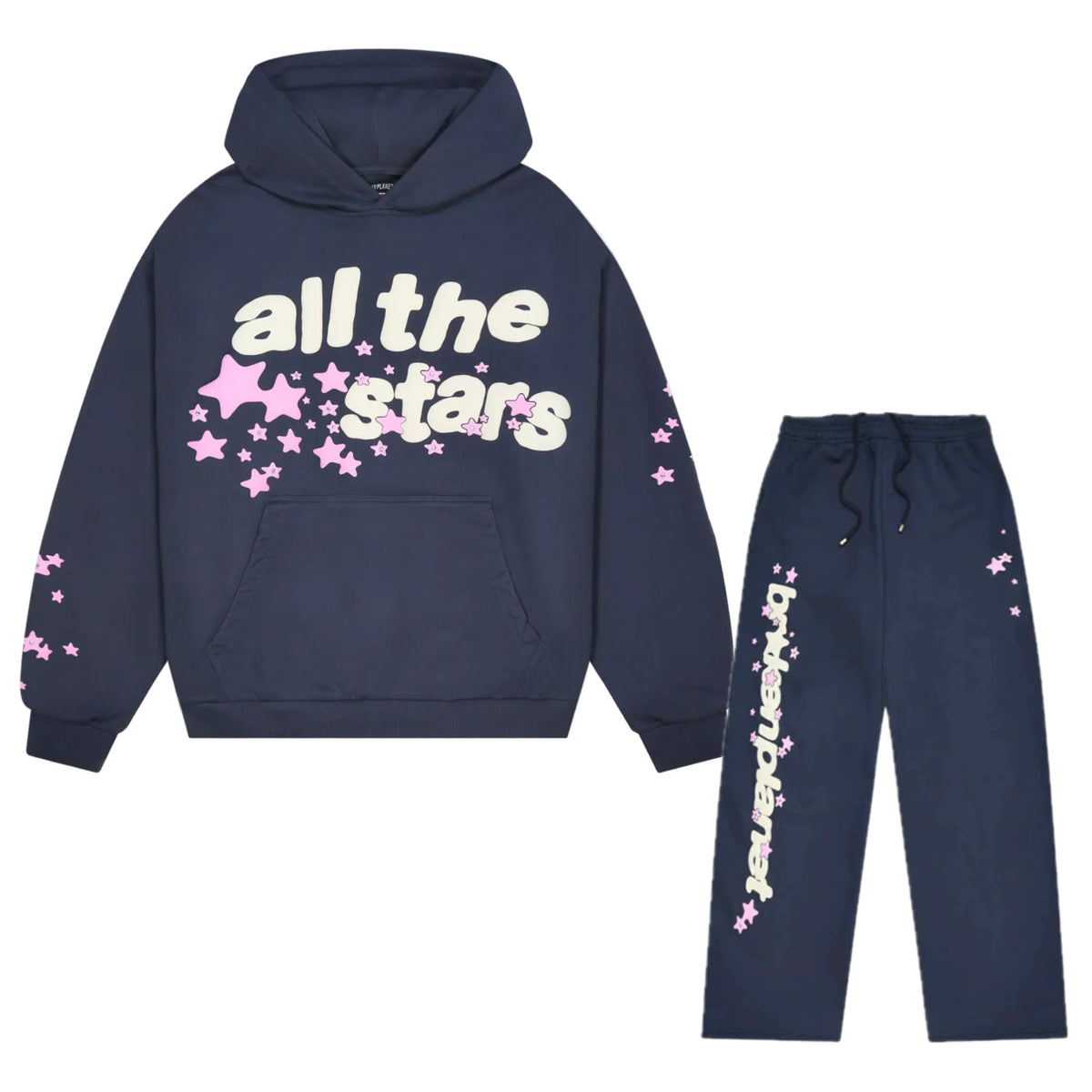 BROKEN PLANET ALL THE STARS TRACKSUIT - DEEP NAVY / PINK