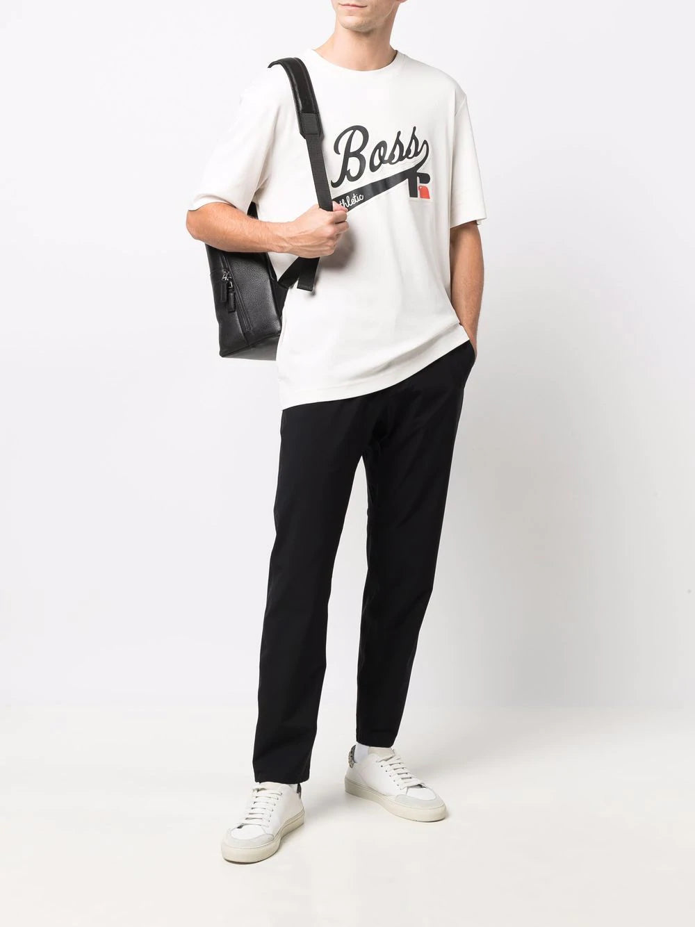 BOSS X RUSSELL ATHLETIC Crewneck T-Shirt White