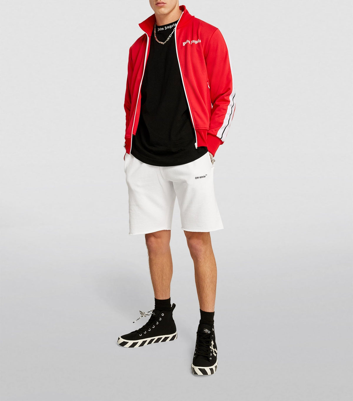 PALM ANGELS Classic Track Jacket Red/White