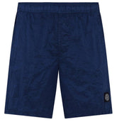 STONE ISLAND MEN'S IRIDESCENT NYLON SWIM TRUNKS BLUE