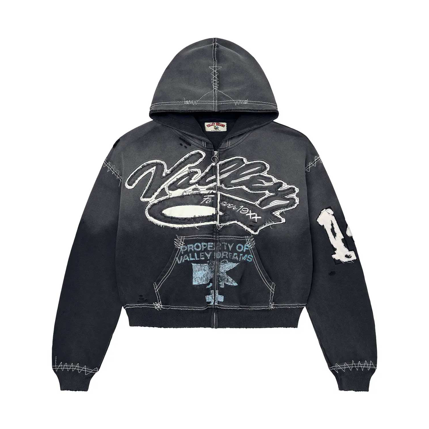 VALE FOREVER (VALLEY DREAMS) - RELIGION ZIP UP [BLACK]