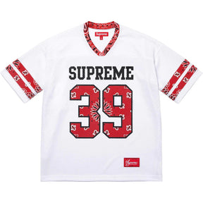 SUPREME BANDANA FOOTBALL JERSEY WHITE