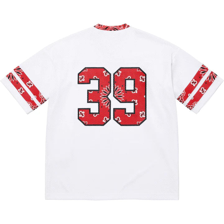 SUPREME BANDANA FOOTBALL JERSEY WHITE
