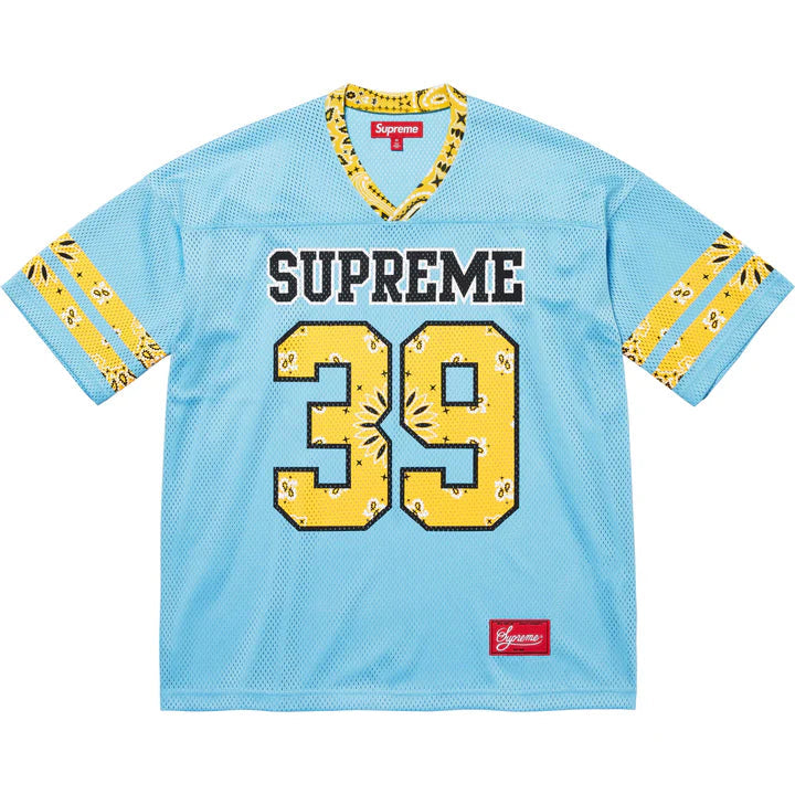 SUPREME BANDANA FOOTBALL JERSEY BLUE