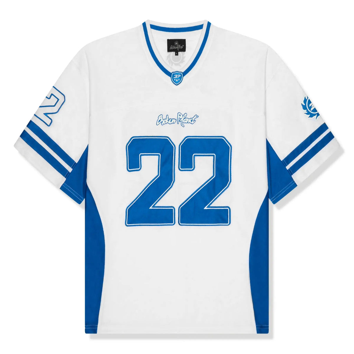 Broken Planet White Blue Football Jersey