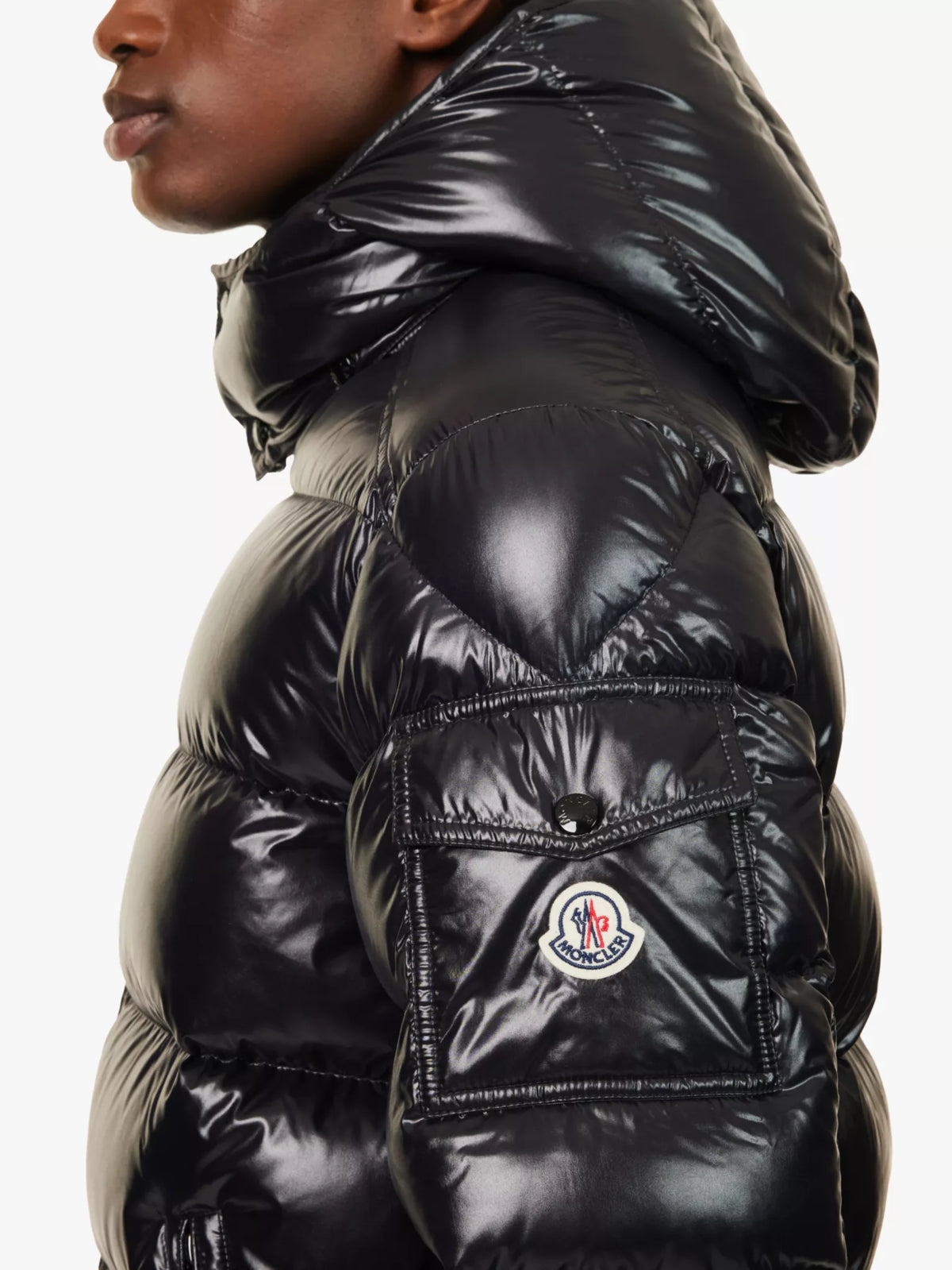 Moncler Maya logo-patch padded shell-down jacket