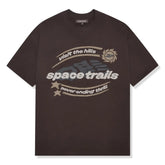 Broken Planet T-Shirt 'Space Trails' - Mocha Brown