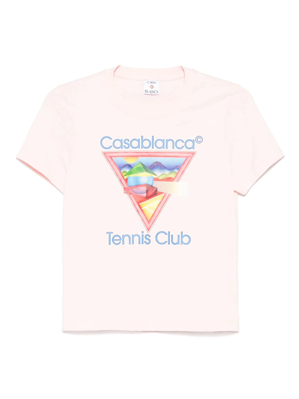 Casablanca Tennis Club Icon Cotton T-Shirt Pink
