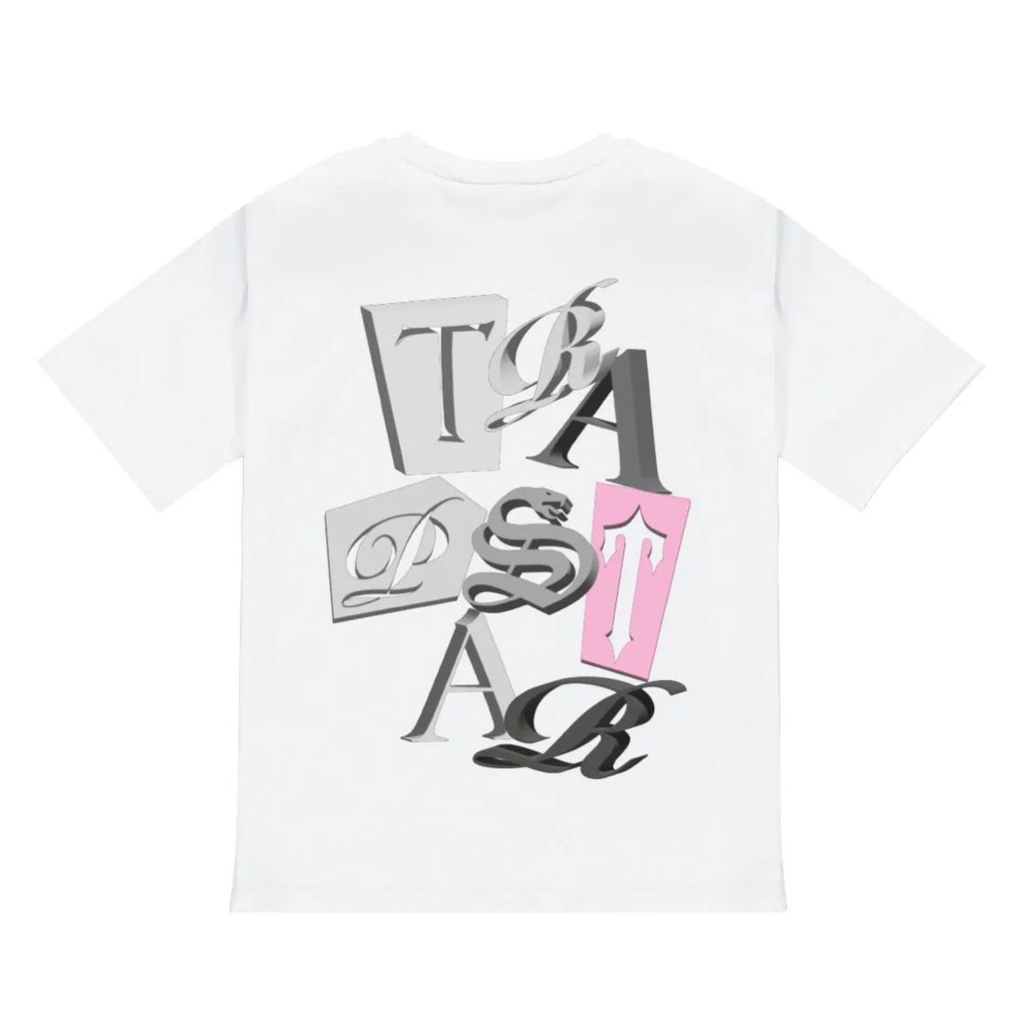 Trapstar TS Script Tee - White/Pink