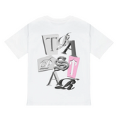Trapstar TS Script Tee - White/Pink