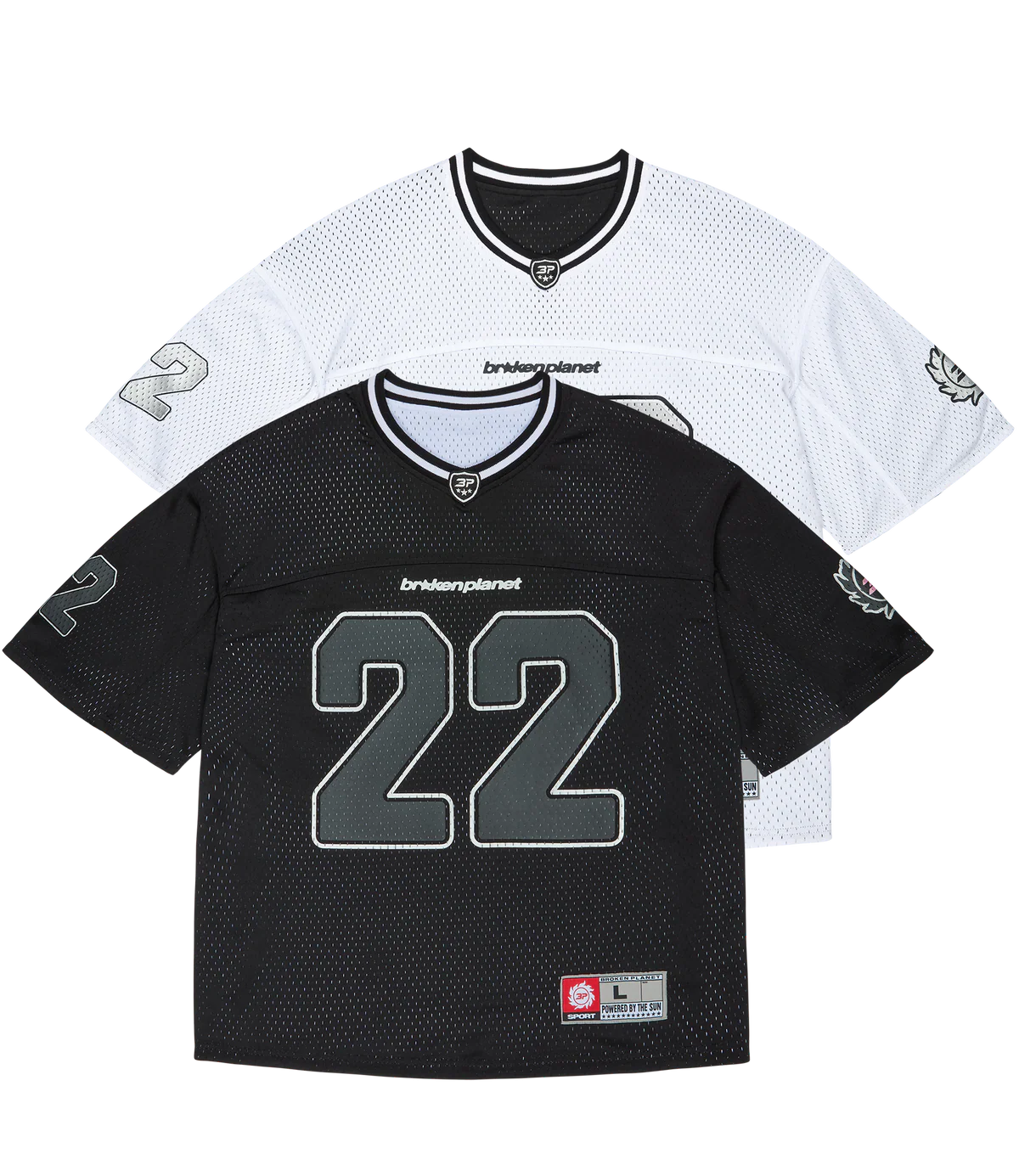 Broken Planet Reversible Mesh Jersey Snow White / Midnight Black