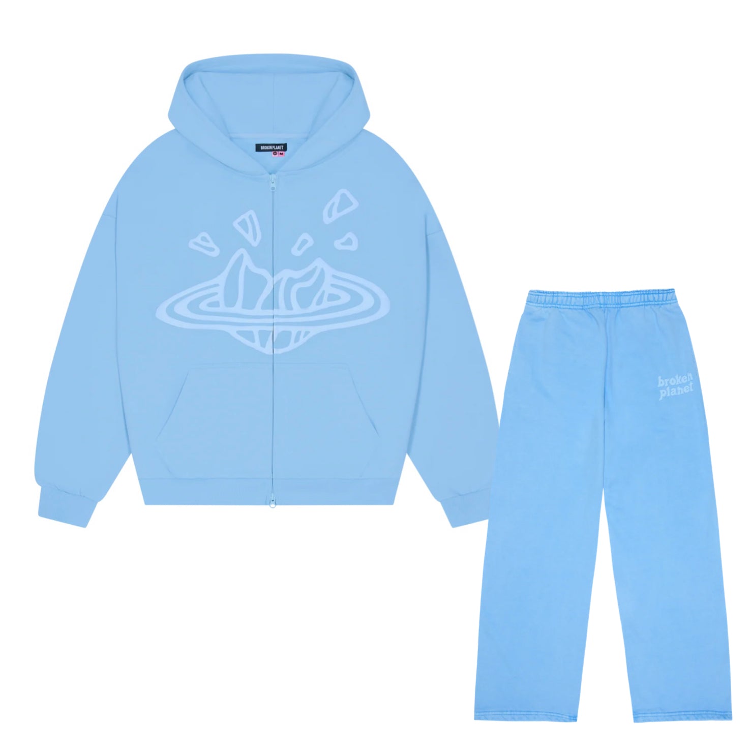 Broken Planet Zip Up Tracksuit Sky Blue