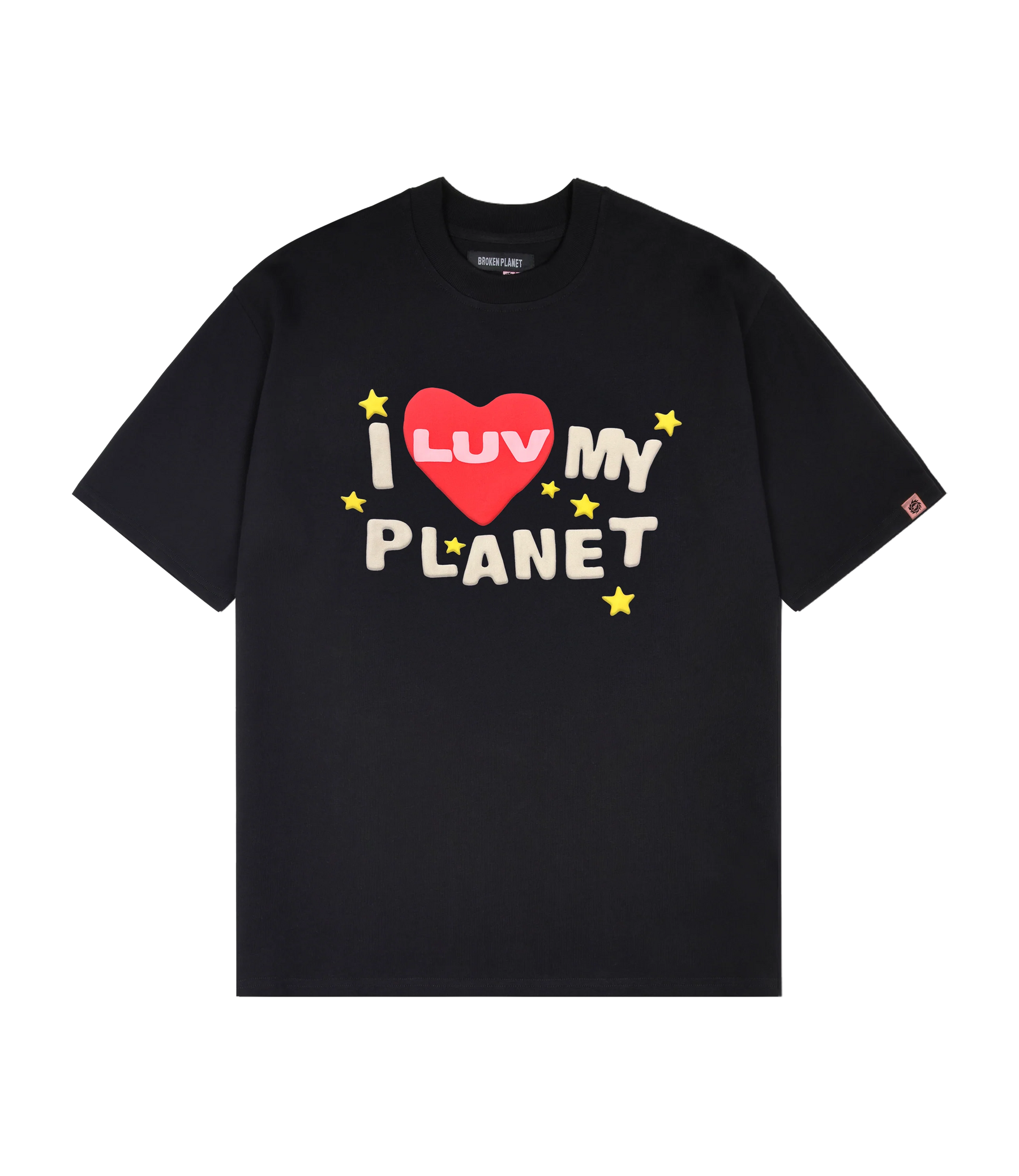 Broken Planet Luv My Planet T Shirt Midnight Black