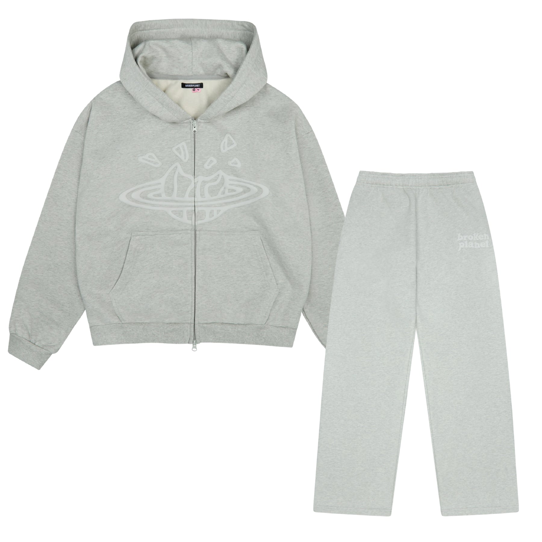 Broken Planet Zip Up Tracksuit Ash Heather Gray