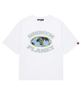 Broken Planet Grid T-shirt Snow White