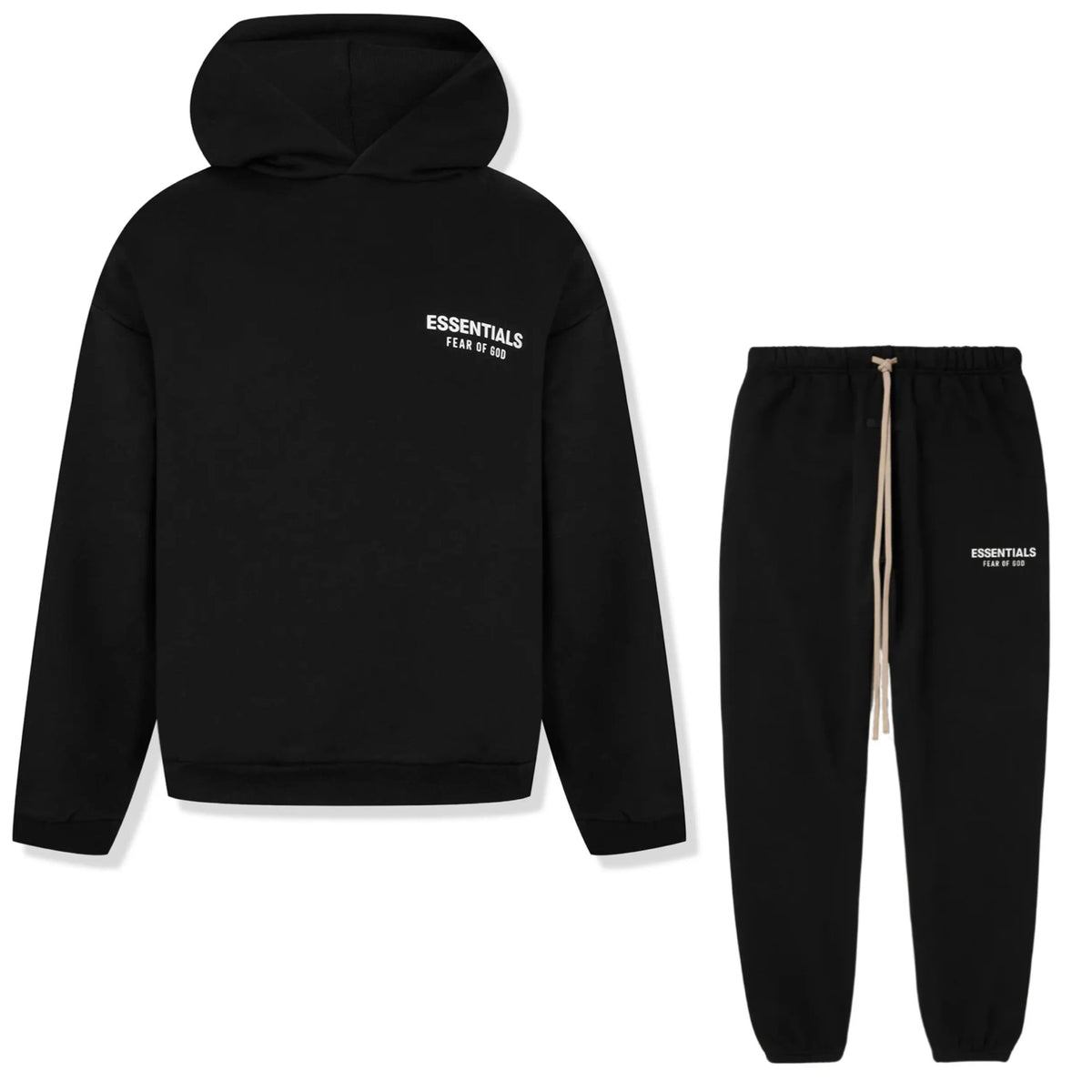 Fear Of God Essentials Fleece Black Tracksuit FW24