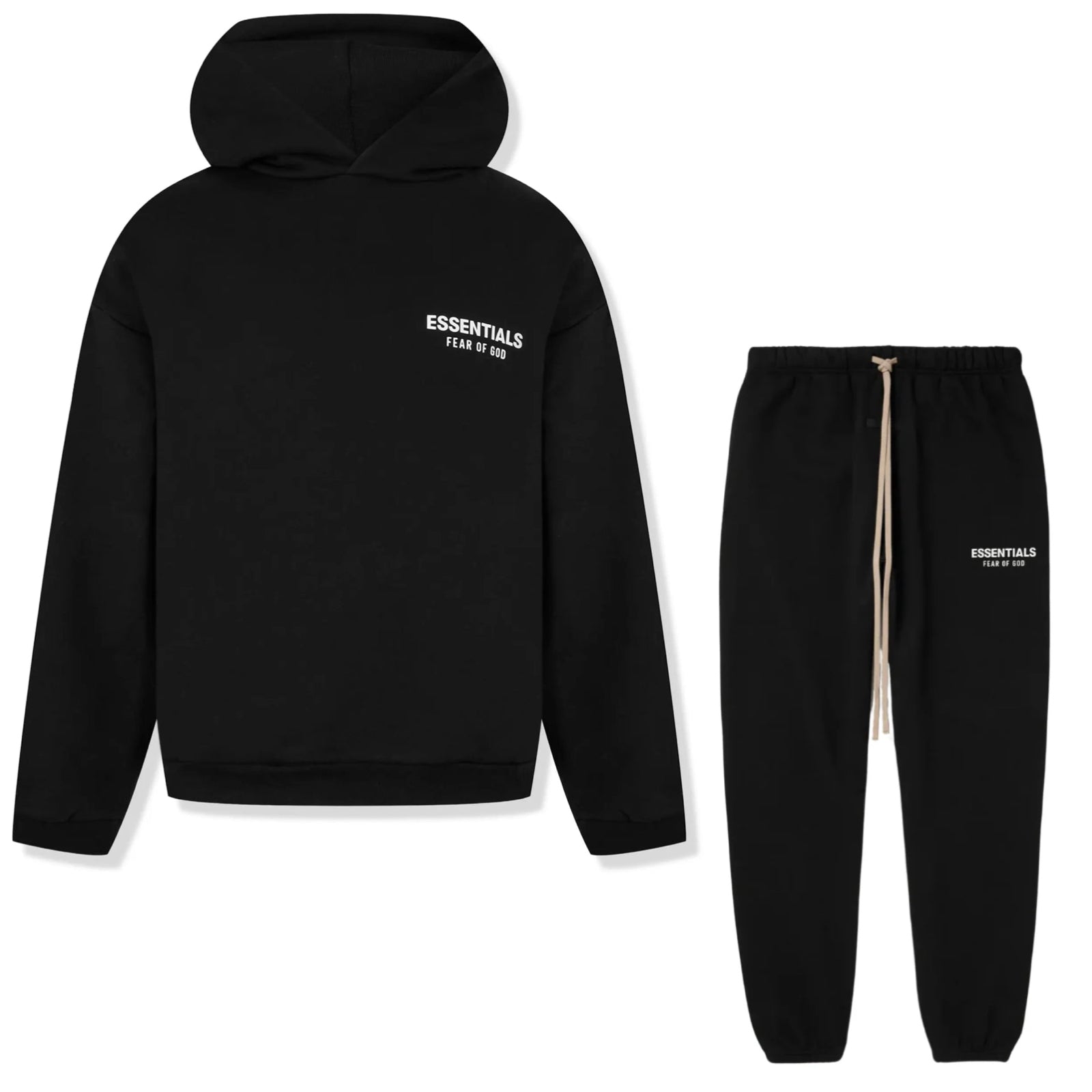 Fear Of God Essentials Fleece Black Tracksuit FW24
