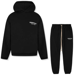 Fear Of God Essentials Fleece Black Tracksuit FW24