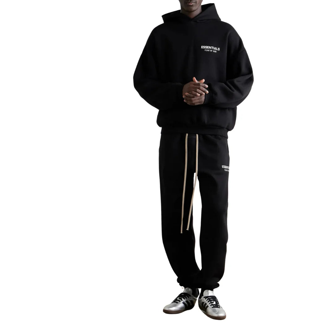 FEAR OF GOD ESSENTIALS BLACK TRACKSUIT (FW24)