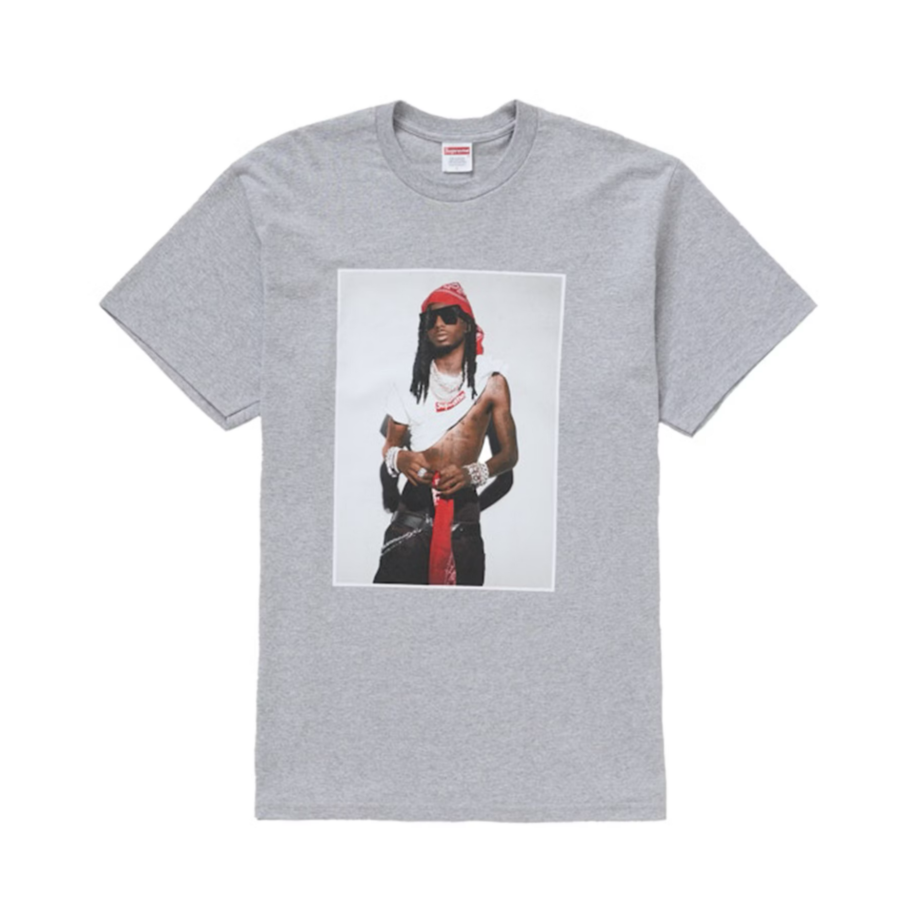 SUPREME PLAYBOI CARTI TEE HEATHER GREY