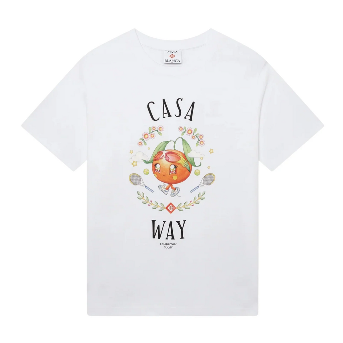 Casablanca Casa Way Orange Mascot T-shirt White