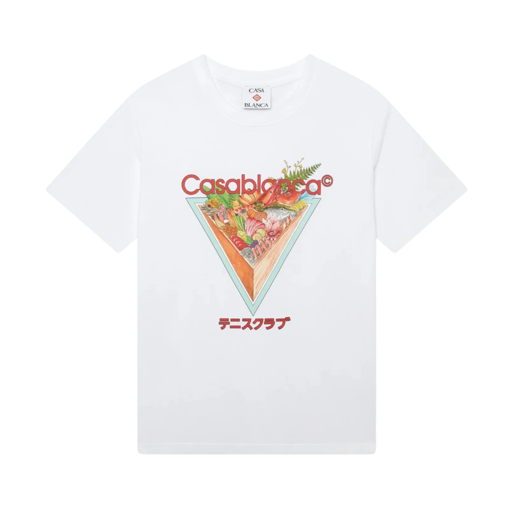 Casablanca Tennis Club Icon Short Sleeve T-Shirt White
