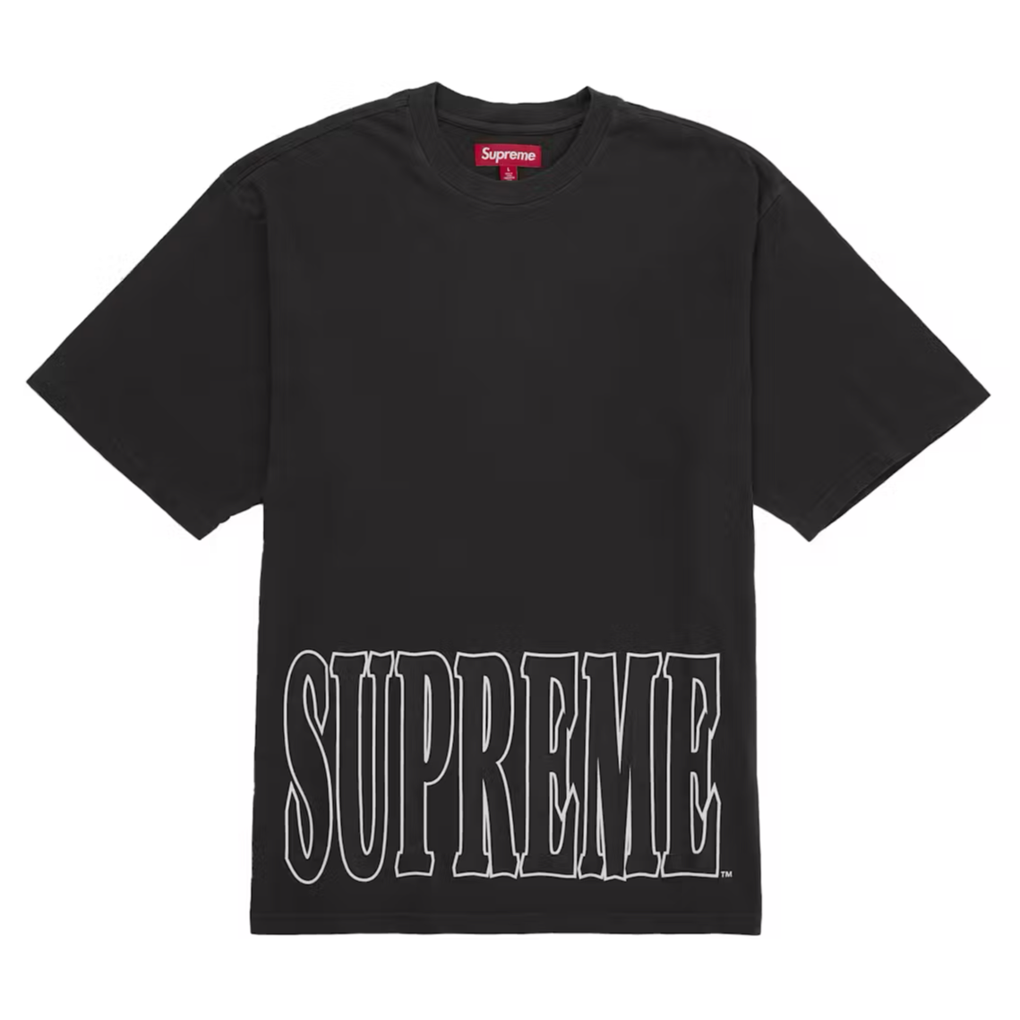 Supreme Cracked Stretch S/S Top Washed Black