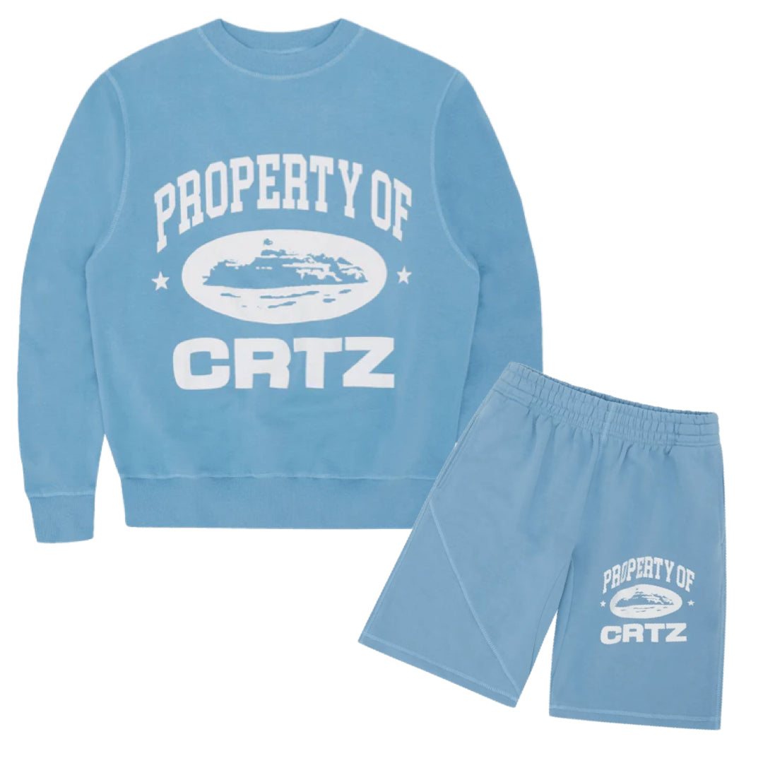 CORTEIZ RTW PROPERTY SHORT SET - BABY BLU