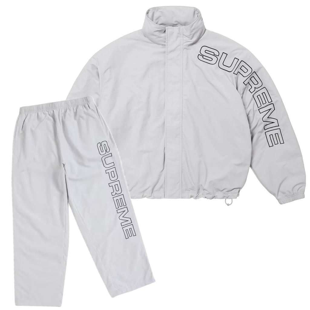 Supreme Spellout Track Pant グレー S Supreme Spellout Embroidered