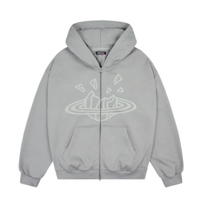 BROKEN PLANET GUNMETAL GRAY ZIP UP TRACKSUIT