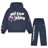 BROKEN PLANET ALL THE STARS TRACKSUIT - DEEP NAVY / PINK