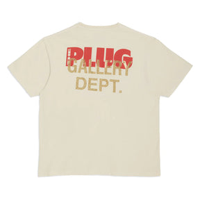 GALLERY DEPT. DISTRESSED LOGO-PRINT GLITTERED COTTON-JERSEY T-SHIRT