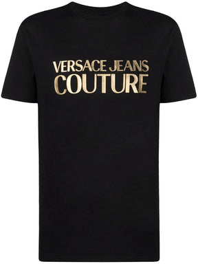 VERSACE Metallic Logo T-Shirt Black