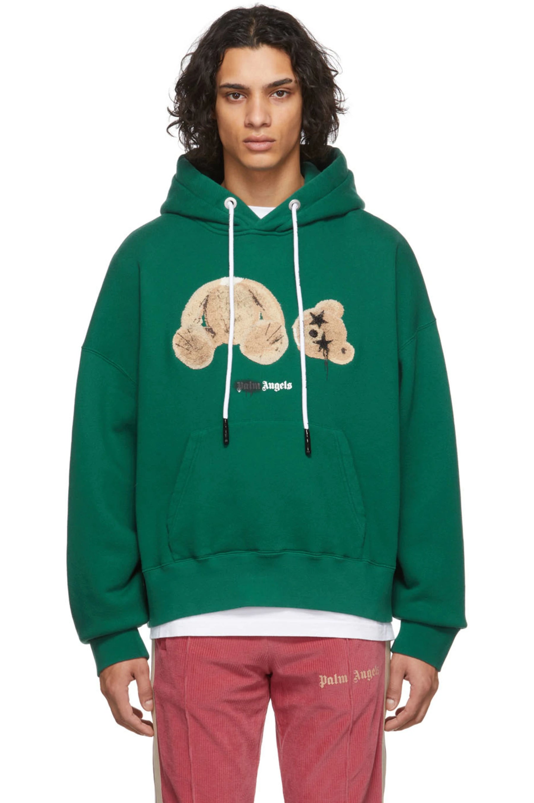 PALM ANGELS SPRAY LOGO KILL THE BEAR HOODY