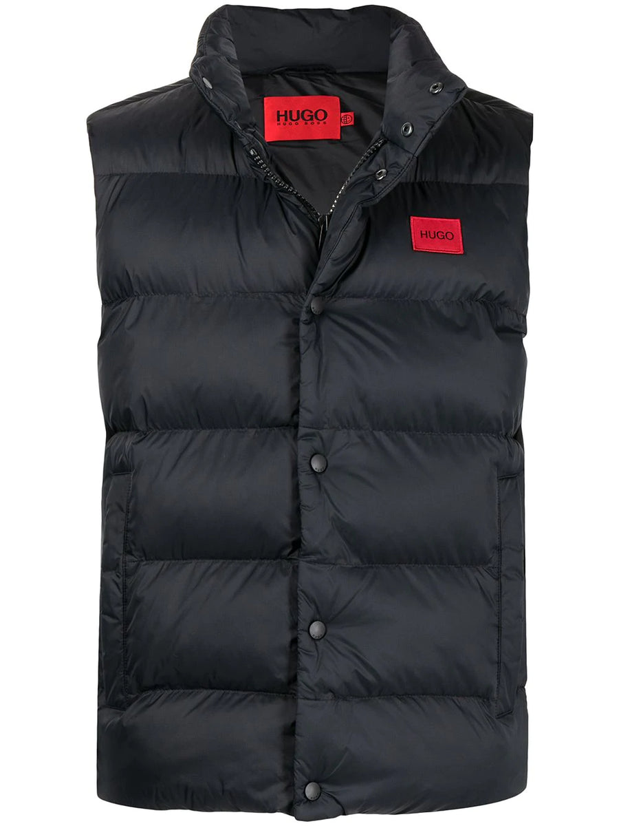 Puffer Jacket Hugo Boss Vests Sale HUGO BOSS Logo Puffer Gilet Black