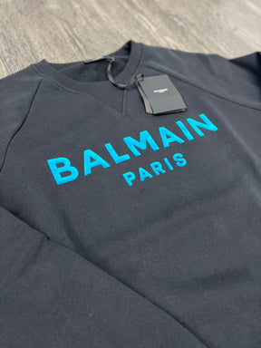 BALMAIN Logo Sweatshirt Blue/Black