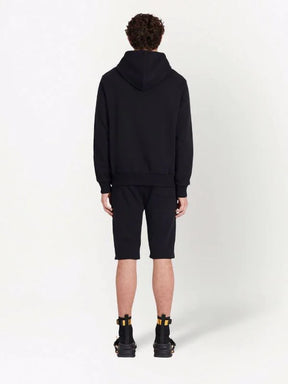 BALMAIN Foil Tape Hoodie Black